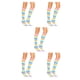 thumbnail image 2 of Calcetines a rayas hasta la rodilla Qarigey 1 par arcoiris transpirables antideslizantes flexibles, 2 of 6