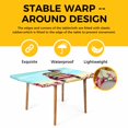 thumbnail image 4 of Puerto Rican Flag Table Cloths for 3 Foot Rectangle Tables, Vintage Country Truck Flowers Blue Beige Patio Waterproof Elastic Fitted Tablecloths, Washable Rectangular Table Cover for Camping, 4 of 8