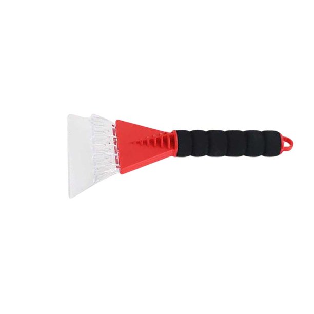 Kearding Pala de nieve multifuncional para coche, parabrisas de vehículo, raspador de hielo antideslizante, removedor de escarcha, accesorios Suministros de limpieza para el hogar Rojo
