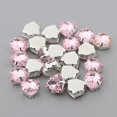 thumbnail image 1 of 20 piezas triángulo 12mm coser en de imitación de cristal de de imitación de espalda plana para manualidades ropa adorno de vestid Rosado Macarena Coser en Rhinestones de cristal, 1 of 8