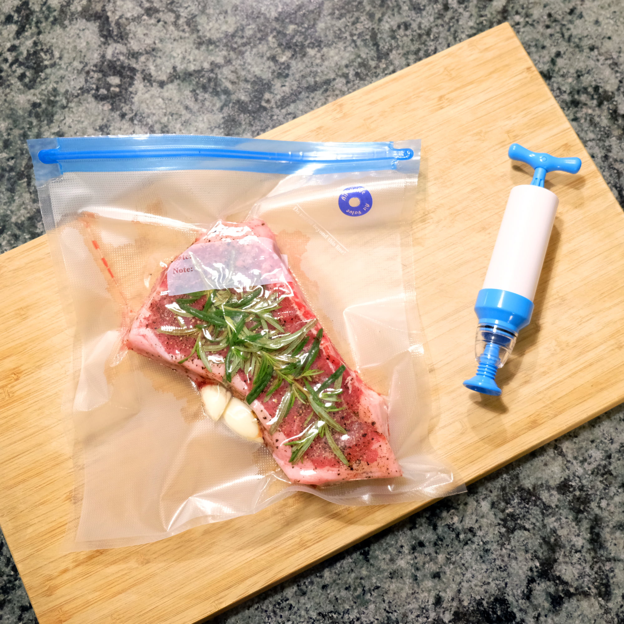  Sous-vide Bags, airtight and reusable freezer bags, BPA-free.  Medium size (9 x 11) and include 20 generic vacuum sealer bags compatible  with most sous vide pumps and machines. : Home 