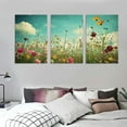 thumbnail image 3 of JRXY 60s 70s Hippie Flowers Art Wall Decor Oil Painting 12x16in x3 12x16x3pcs, 3 of 4