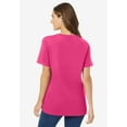 thumbnail image 2 of Woman Within Plus Size Perfect Short-Sleeve V-Neck Tee (Petite Available), 2 of 6