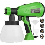 GINOUR Paint Sprayer, Paint Spray Gun 400W HVLP 1300ML Large Capacity, Light Weight and Portable, 4 Copper Nozzles & 3 Patterns, 5 Filter Papers for Home, Inside and Outside.