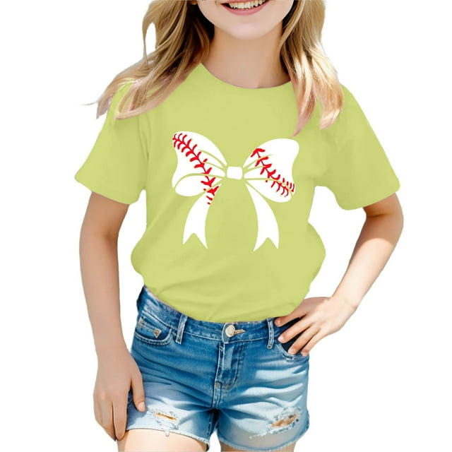 TZEWGL Chemise Mignonne pour Nouveau-Né Imprimé Graphique Col Rond Manches Courtes Haut Couleur Unie pour Enfants Taille 7-8T