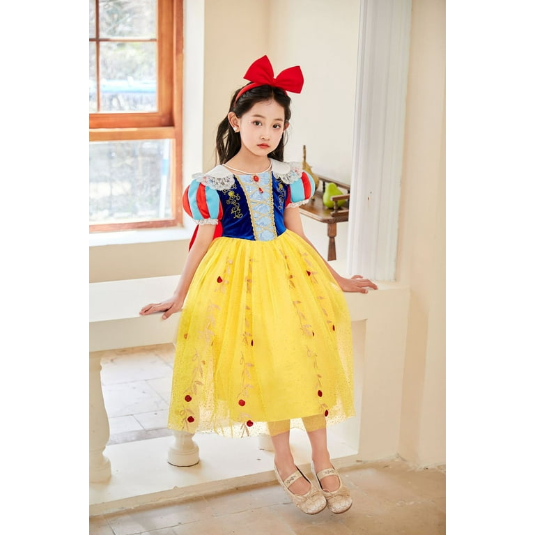 Snow White Costume for Girls Princess Dress Toddler Halloween Costume Dress Up Set 2T Walmart