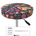 thumbnail image 4 of Xecao's Mushrooms Snails Butterflies Print Stool Covers offer stylish, washable protection for PU round bar stools, perfect for home or commercial use., 4 of 7