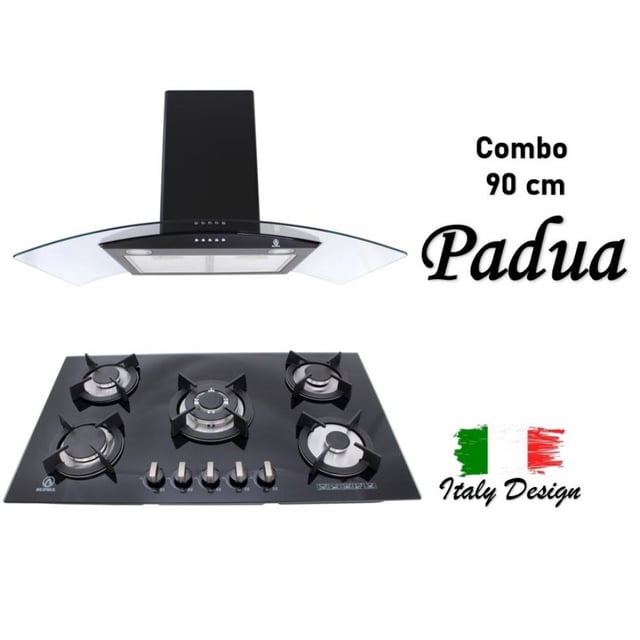Combo PADUA parrilla y campana 90 cm Negro Supra Combo PADUA parrilla y campana 90 cm Negro