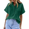 thumbnail image 1 of Ropa de moda para mujer, ropa de calle informal elegante, cómoda, camisas de lino de algodón para mujer, camisetas Vintage, Tops y2k, 1 of 4