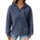 thumbnail image 3 of Blusas para mujer,Blusa informal de manga larga para mujer, camiseta holgada, jersey de poliéster, cuello con solapa, para uso diario, sopatenor, 3 of 9