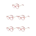 thumbnail image 1 of Gafas de metal Sonducket para mujer triangulares HD decorativas blanco rosa Rojo, 1 of 6