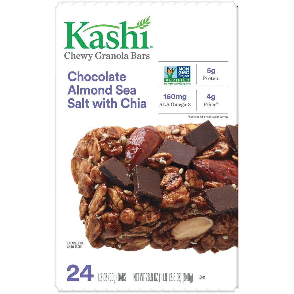 Kashi, Chewy Granola Bars, Chocolate Almond Sea Salt with Chia, NonGMO