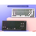 thumbnail image 5 of 83 Keys Aluminum Mechanical Keyboard Kit Wired RGB Hot Swap Custom Metal Multifunction Gaming Keyboards, Silver, 5 of 10