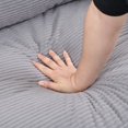 thumbnail image 2 of AUKFA 75" Corduroy 3-Seater Sofa,27.6" Deep Seat Sleeper Couch for Living Room, Gray, 2 of 8