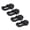 Black, variant on YAHHU 4Pcs L Track Double Stud Tie Down Fitting, Premium Carbon Steel Anchor Hooks for Truck Bed Trailer Cargo Control, Secure Pickup RV UTV ATV, Heavy Duty Lashing Accessories (Black)
