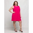 thumbnail image 5 of Plus Size Round Neck Sleeveless Mini Shift Dress, 5 of 8