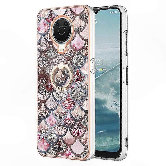 TPU Phone Case with Ring Holder for Nokia G20/G10 Electroplated Design