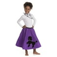 thumbnail image 4 of Poodle Skirt with Musical Note printed Scarf Purple, 4 of 5