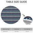 thumbnail image 6 of Vibrant Boho Floral Design Elastic Border Tablecloth - Round Table Cover for Dining Room - Fits 52 to 56 Inch, 6 of 7