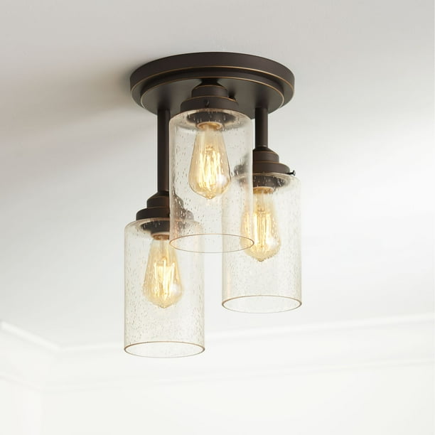 Franklin Iron Works Farmhouse Ceiling Light Semi Flush Franklin Iron Works