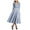 Blue, variant on vigerkar Gingham V Neck Short Sleeve Dress for Women Summer Plaid Flowy Beach Vacation Midi Dresses Blue, M