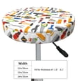 thumbnail image 4 of Lsque Home construction tools Pattern Round Bar chair cushion covers Velvet Fabric Premium Comfort Protects from Scratches and Stains for 14-17 Inch Chair-12 inch, 4 of 7