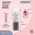 thumbnail image 3 of Miyuki Delica Seed Beads – Size 11/0 (1.6 mm), DB0386, Matte Transparent Dried Lavender, 7.2 g, Approx. 1440 Beads, 3 of 7