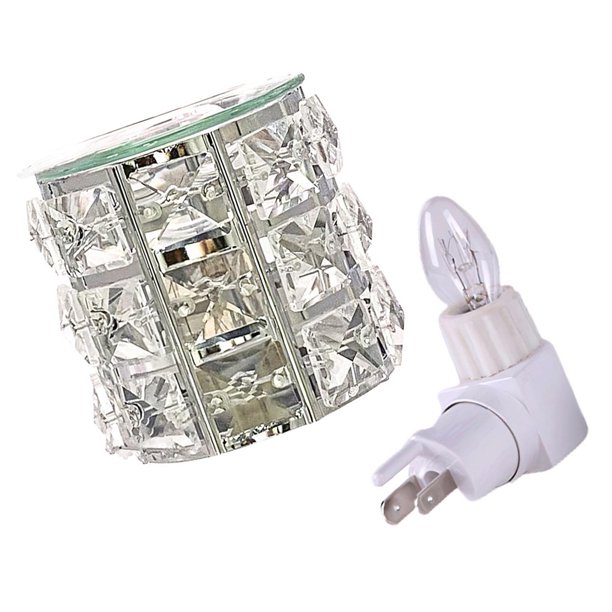 sweethay Lámpara aromática, quemador eléctrico de fusión de cera de cristal, calentador de luz reutilizable, decoración de fusión para el hogar, Decoración del hogar sweethay HA028024-03