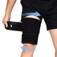 thumbnail image 4 of Compression Thigh Wrap For Targeted Support, Unisex Adjustable Hamstring Brace With Ventilation Holes And Ergonomic Design, Black Adjustable For 35-72Cm Thighs, 4 of 7