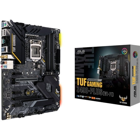 ASUS TUF GAMING Z490-PLUS (WI-FI) ATX gaming motherboard with M.2, 14 DrMOS power stages, Intel WiFi 6, HDMI, DisplayPort, SATA 6 Gbps, USB 3.2 Gen 2 ports, and Aura Sync RGB (Best Gaming Motherboard For I7 4770k)