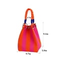 thumbnail image 4 of Deago Women Mini Knit Tote Bag Striped Crochet Bucket Handbag Small Purse Vacation Lightweight Beach Bag Travel Weekend, 4 of 9