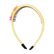 Unique Bargains 1 Pc Elegant Flower-shaped Headbands  for Girls 5.51"x4.72"x0.83" Yellow