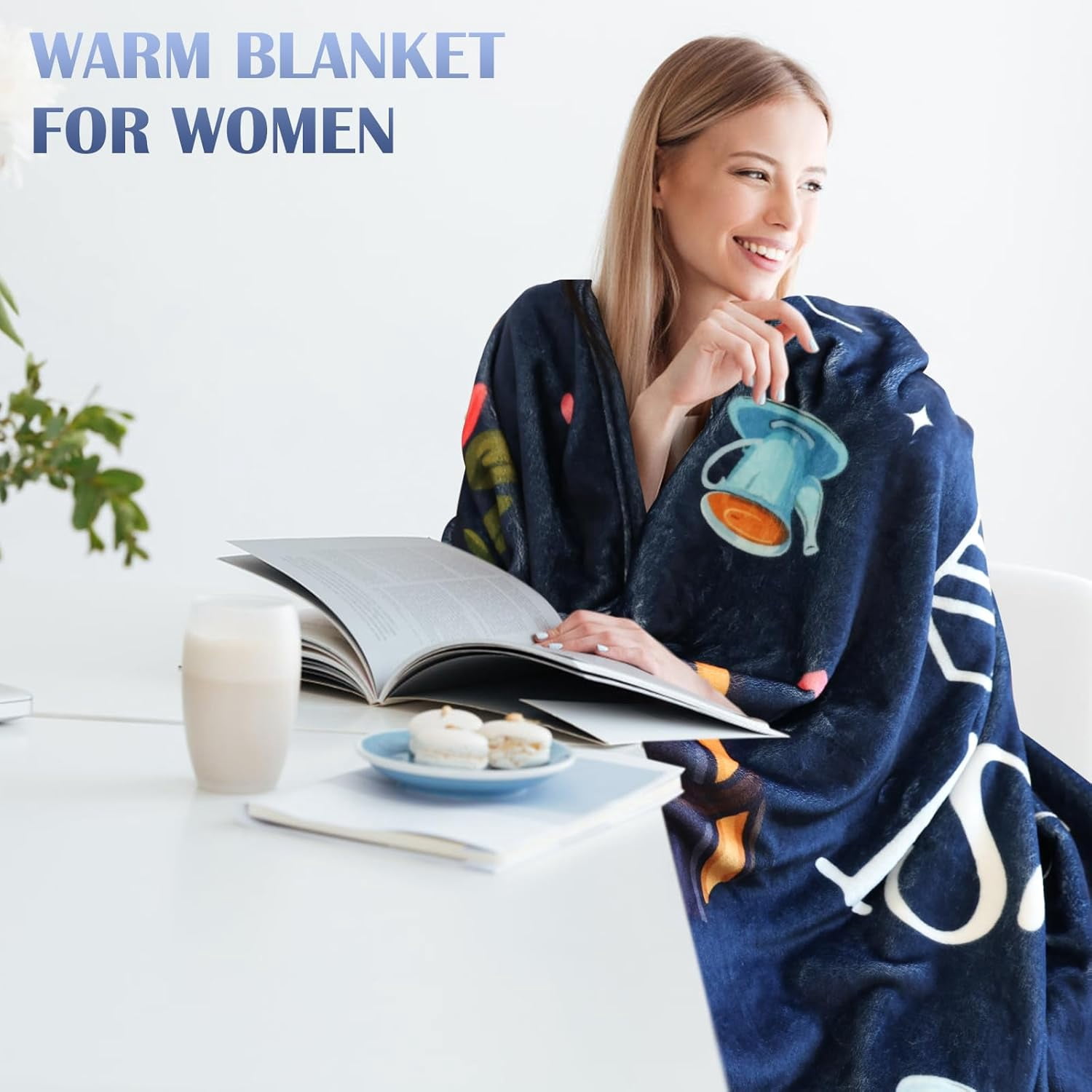 Christmas Book Lovers Gifts Teacher Gifts for Women Men Book Lover Throw Blanket Birthday Gift for Women Librarian Birthday Gift for Friends 60" x50