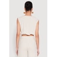 thumbnail image 5 of Womens Cap Sleeve Faux Wrap Crop Top, 5 of 5