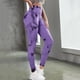 thumbnail image 2 of Pantalones de yoga sin costuras para mujer con estampado tie dye: cintura alta, efecto lifting en los glúteos, cierre con lazo, leggings opacos para hacer ejercicio, versátiles para fitness/pilates, 2 of 4