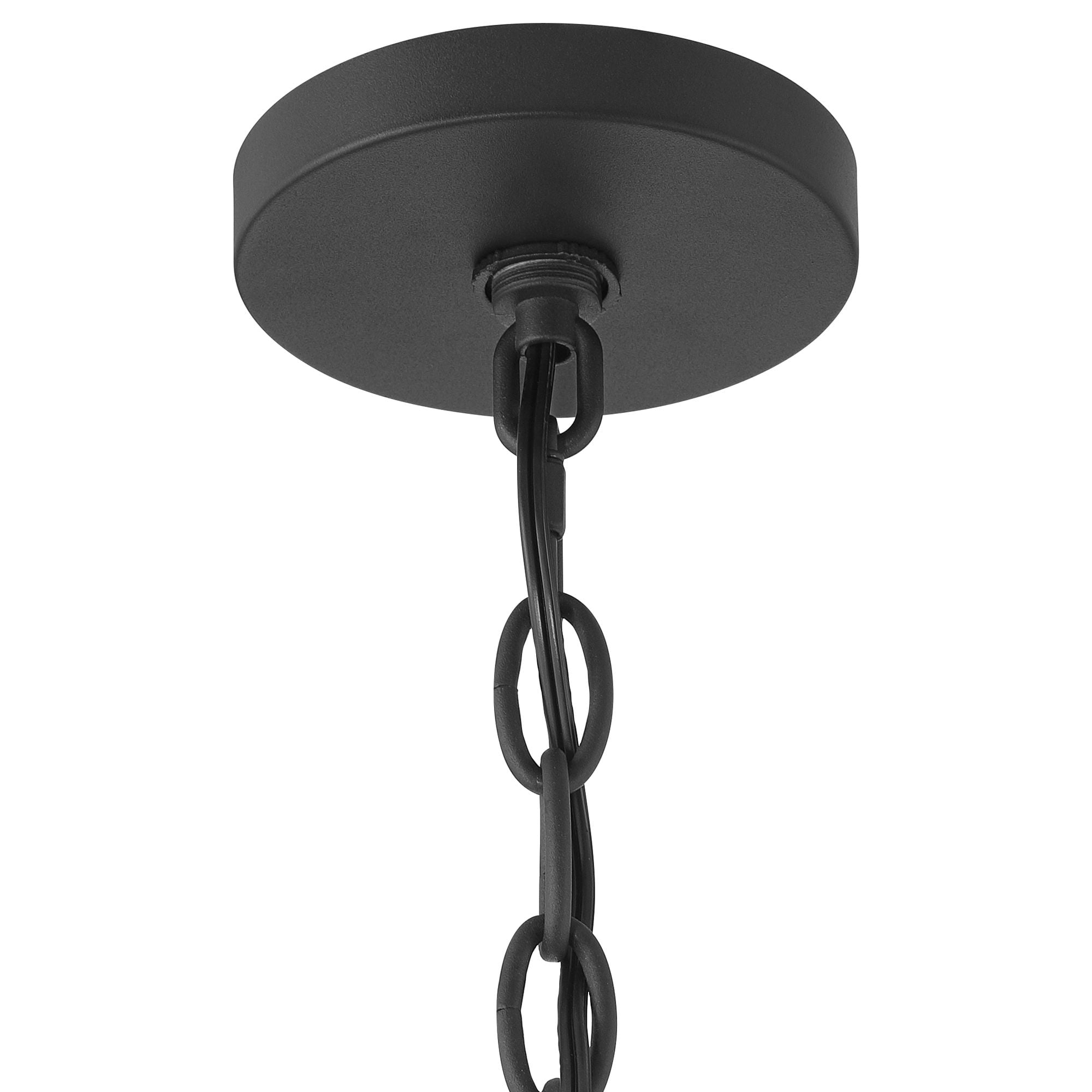 Franklin Iron Works Dana 19 1/2" Farmhouse Rustic Pendant Chandelier Ceiling Light Fixture Dining Room Over Table 4-Light Black Wood Finish
