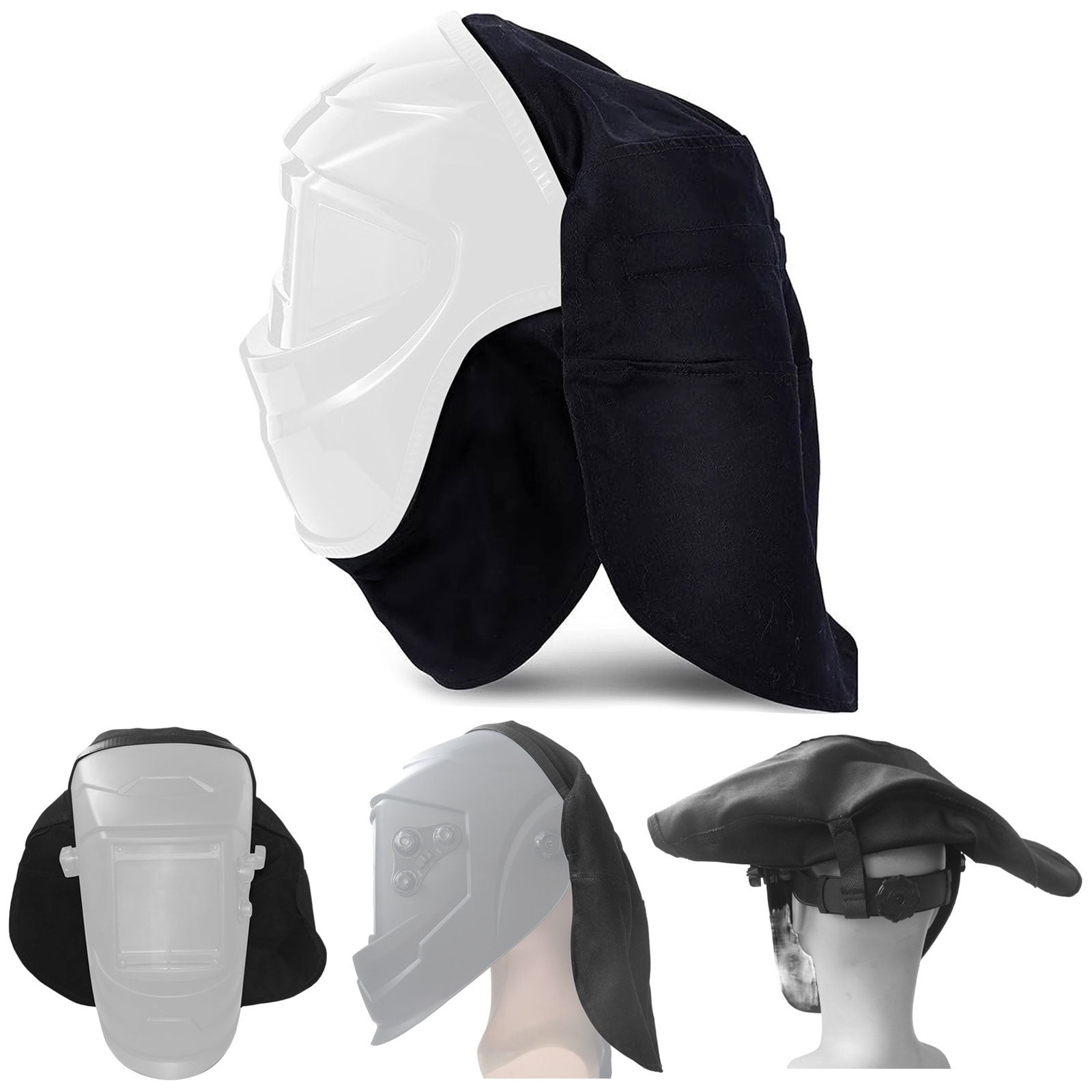 Welding Helmets Protective Covers With Detachable Bib High Durability Fabric Generic Fit Most Helmets Lightweight