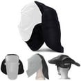 thumbnail image 4 of 2Piece Welding Helmets Covers And Bib Set Heat Resistant Leather Fabric Full Head Neck Protections For Welding Work, 4 of 8
