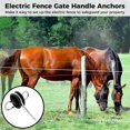 thumbnail image 4 of Electric Fence Door Handle Anchor, Double Ring Farm Fence Wood Post Anchor, Electric Fence Wire Insulator 20 Pieces, 4 of 5