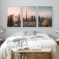 thumbnail image 3 of PixonSign Framed Canvas Print Wall Art Set Futuristic Skyscraper Dusk Sunset Cityscape Urban Architecture Photography Realism Scenic Landscape Decorative Colorful for Bedroom - 16"x24"x3 White, 3 of 5