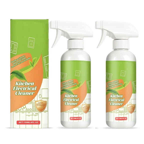 Kitchen Appliance Cleaner,Electrolyzed Ion Kitchen Cleaner Spray,Clean Up Kitchen Oil Stains,Natural Enzyme Cleaner,Multi-Purpose Grime Remover (2, one size)