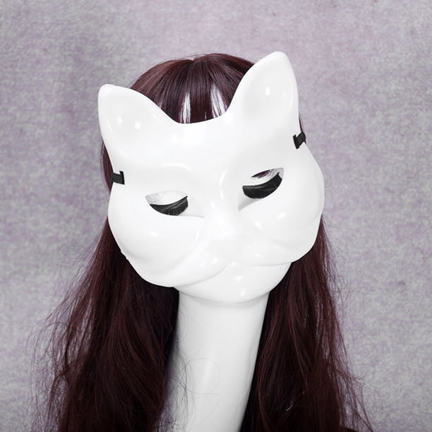 Máscara DIY Animal Creativo En Blanco Divertido Multifunción para Fiesta de Disfraces Blanco