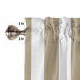 thumbnail image 5 of Tier Curtains 45 Inches Long, Beige Striped Window Treatment Curtain Drapes, Modern Farmhouse Beige White Stripes Small Curtain Drapes for Bathroom Laundry Room, 27.5"x45", 2 Panels, 5 of 7