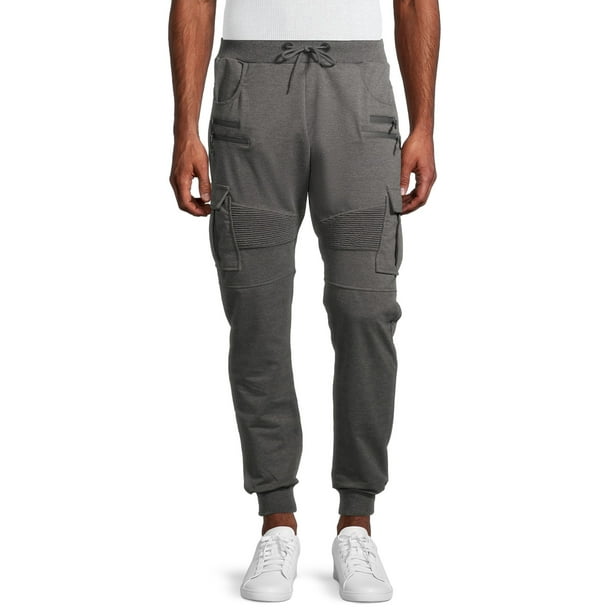 george men's canvas moto jogger pants