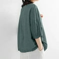 thumbnail image 6 of Uaswgudfs Women's Drawstring Hem Crew Neck T-Shirt: Short Sleeve Summer Top with Ultra-Soft Lightweight Casual Fabric Green XXXL, 6 of 6