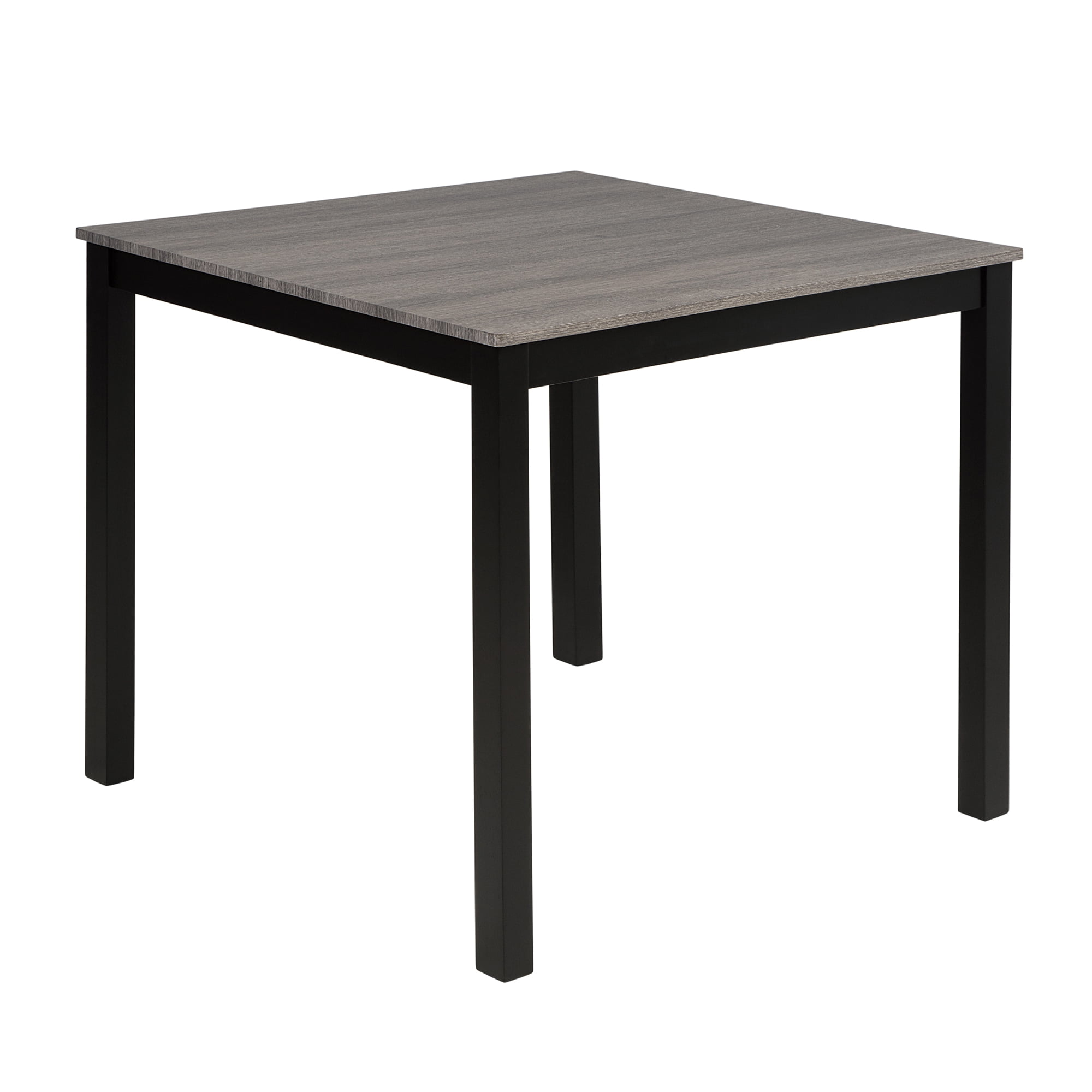 Gewnee Dining Table Set for 4,5 Piece Dining Room Table Set with Gray Fabric Upholstered Chairs,Wooden Counter Height Table Set for Kitchen.Light Gray & Black Two Tone