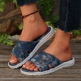 thumbnail image 2 of Sandals Women Denim Flat Comfortable Sandals Non-Slip Walking Slippers Non-Slip, 2 of 5