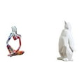 thumbnail image 1 of Figura decorativa abstracta de pingüino en resina para dormitorio, oficina, tienda, estantería, mesa, bar, cajón o como regalo de inauguración. Escult, 1 of 8