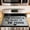 No269, variant on Stove Top Cover for Electric Stove, 20x28 Inch Polyester Glass Cooktop Protector with Coffee Drink & Cup Motif, for Kitchen Decor & Daily Use