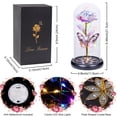 thumbnail image 3 of Pusuny Rosas Regalos Para Mujeres Regalos De Cumpleaños Para Mujeres Galaxy Glass Rose Flower Forever Eternal Crystal Light Up Rose En Cúpula De Vidrio Con Mariposa Regalos Para Mujeres Su Mamá Amigas, 3 of 5